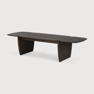 Ethnicraft Salontafel 'PI' Gevernist Mahoniehout, 155 x 58cm, kleur Donkerbruin