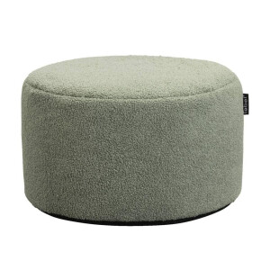 Leen Bakker - Lebel Poef Teddy - Olijf - 48x28 Cm - Polyester - Groen