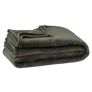 1+1 Gratis Leen Bakker - Plaid Niek XXL - Agave - 220x240 Cm - Polyester - Groen