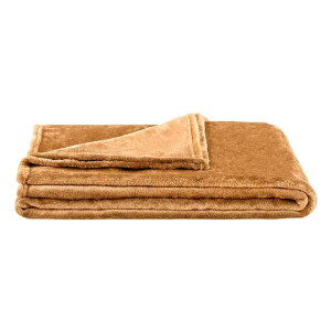 Leen Bakker - Plaid Anouk - Caramel - 150x220 Cm - Polyester - Bruin