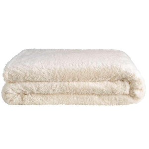 Leen Bakker - Plaid Veerle - Off White - 150x200 Cm - Polyester - Beige