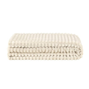 Leen Bakker - Plaid Kyra - 130x170 Cm - Fleece/Polyester - Beige