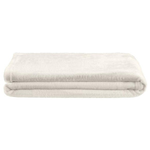 Leen Bakker - Plaid Anouk - Off-white - 150x220 Cm - Fleece/Polyester - Wit