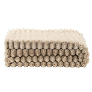 Leen Bakker - Plaid Zaira - Zand - 130x170 Cm - Polyester - Beige