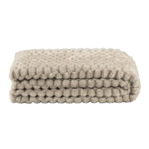 Leen Bakker - Plaid Cynthia - Ivoor - 130x170 Cm - Polyester - Beige