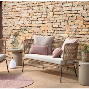 Kave Home 2-zits Tuinbank 'Nadin' 135cm, kleur Beige