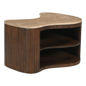 Artistiq Organische Salontafel 'Hau' Mangohout, 60 x 40cm, kleur Bruin