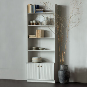 WOOOD Boekenkast 'Madu' Grenenhout, 200 x 80cm