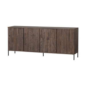 WOOOD Dressoir 'New Gravure' Essenhout, 200cm, kleur Espresso