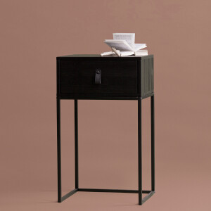 WOOOD Nachtkastje 'Zola' kleur Zwart