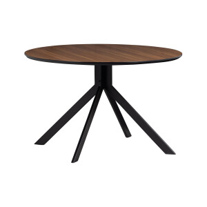 WOOOD Ronde Eettafel 'Bruno' 120cm, kleur Walnoot