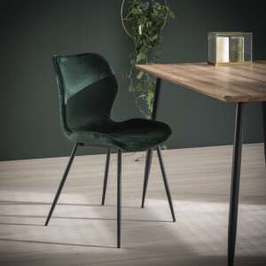 Eetkamerstoel 'Gael' Velvet, kleur Groen