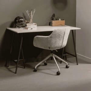 WOOOD Bureaustoel 'Morros' Chenille, kleur Taupe