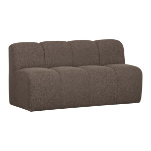 WOOOD Eetkamerbank 'Mojo' Bouclé, 164cm, kleur Bruin Melange