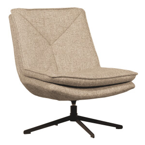 WOOOD Draaifauteuil 'Milaro' Geweven melange stof, kleur Naturel