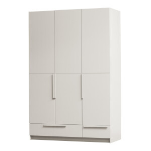 WOOOD Kledingkast 'Pure' Grenenhout, 3-deurs, kleur Dust