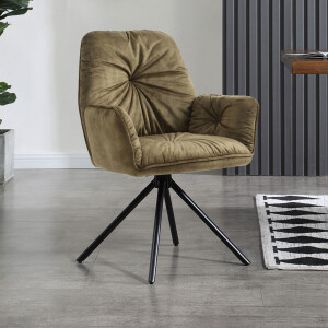 Artistiq Eetkamerstoel 'Gadi' Velvet, kleur Groen