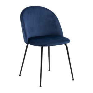 Bendt Eetkamerstoel 'May' Velvet, kleur Donkerblauw