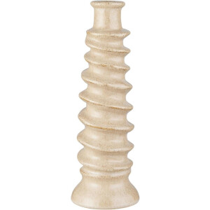 Ib Laursen - Stoneware Kandelaar - Saga gedraaid - crème kleur - 13806-01