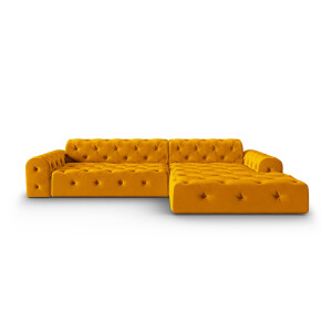4-zits hoekbank Candice velvet rechts | Micadoni Limited Edition