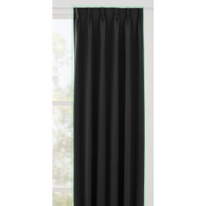 Leen Bakker - Gordijnstof Milano - Polyester - Zwart - B145 Cm