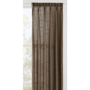 Leen Bakker - Gordijnstof Ivy Lichtdoorlatend - Katoen - Bruin - B150 Cm