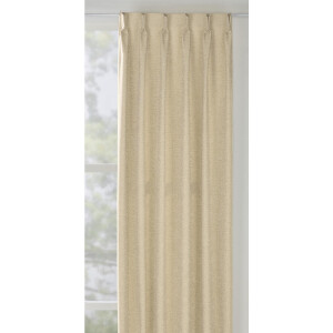 40% korting - Leen Bakker - Gordijnstof Fiora Transparant - Champagne - Katoen/Polyester - Crème#Goudkleurig#Beige - B150 Cm