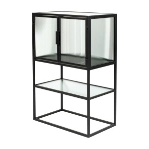 Dutchbone Opbergkast 'Boli' Glas en metaal, 90 x 60cm