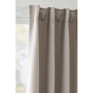 Leen Bakker - Gordijn Evi - 140x280 Cm (1 Stuk) - Polyester - Taupe