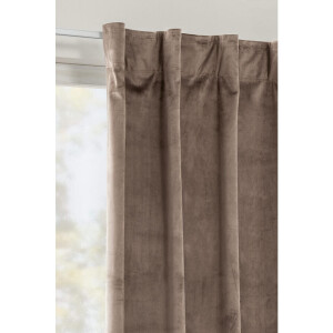 1+1 Gratis Leen Bakker - Gordijn Yara - 140x280 Cm (1 Stuk) - Polyester - Taupe
