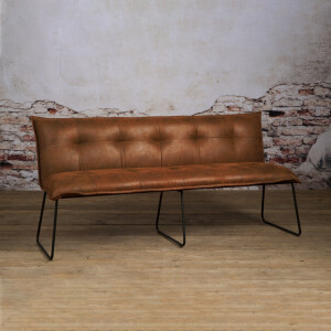 Tower Living Eetkamerbank 'Seda' 155cm, kleur Cognac