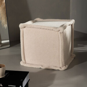 Nohr Hocker 'Ariadna' Fleece, kleur Wit