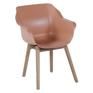Hartman Tuinstoel 'Sophie Teak' met armleuning, kleur Roze