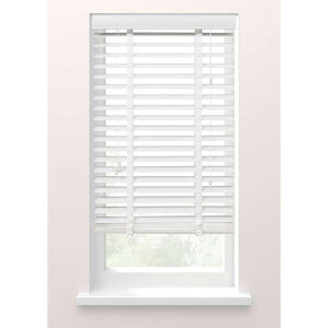 Leen Bakker - Jaloezie Houtlook 50 Mm - 60x130 Cm - PVC - Wit