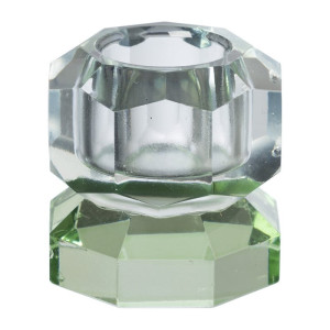 Dinerkaarshouder kristal 2-laags - blauw/groen - 4x4x4 cm
