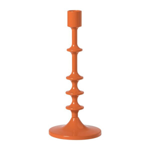 Kandelaar middel - oranje - ø10x23.5 cm