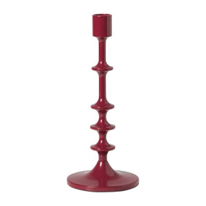 Kandelaar middel - bordeaux rood - ø10x23.5 cm