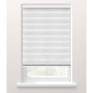 2e Halve Prijs Leen Bakker - Fenstr Duo-rolgordijn - 60x175 Cm - Polyester - Wit