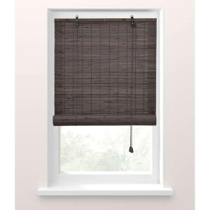 Leen Bakker - Fenstr Rolgordijn Antraciet - 60x180 Cm - Bamboe - Grijs