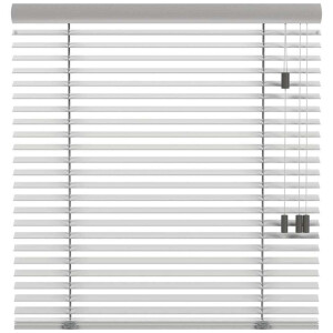 25% korting - Leen Bakker - Fenstr En Jaloezie New York 50mm - Licht (20017) - Hout - Grijs - 120x10x10 Cm