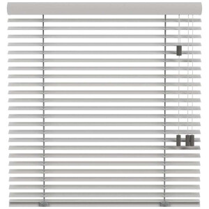 25% korting - Leen Bakker - Fenstr En Jaloezie Kopenhagen 50mm - Licht (20020) - Hout - Grijs - 120x10x10 Cm