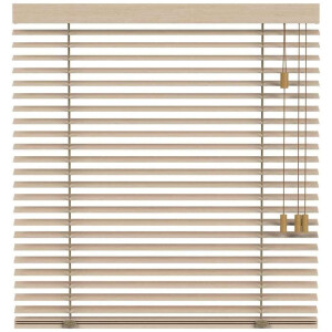 Leen Bakker - Fenstr En Jaloezie Oslo 50mm - Zand (25311) - Hout - Beige - 120x10x10 Cm