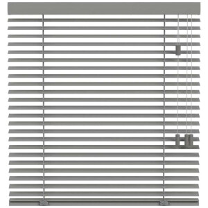 Leen Bakker - Houtlook Jaloezie 50mm - (20221) - PVC - Grijs - 120x10x10 Cm