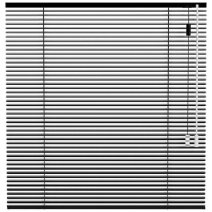 25% korting - Leen Bakker - Fenstr Jaloezie 25mm Glans - (15027) - Aluminium - Zwart - 120x10x10 Cm