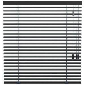 25% korting - Leen Bakker - Fenstr Jaloezie 50mm Standaard Lak - Antraciet (20717) - Aluminium - Grijs - 120x10x10 Cm