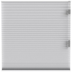 Leen Bakker - Plisségordijn Dubbel 25mm Lichtdoorlatend - Licht (20023) - Polyester - Grijs - 120x10x10 Cm