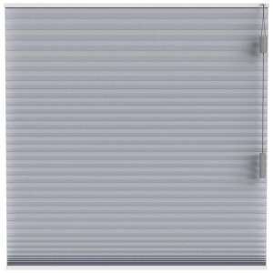 Leen Bakker - Plisségordijn Dubbel 25mm Verduisterend - Licht (20030) - Polyester - Grijs - 120x10x10 Cm