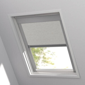 25% korting - Leen Bakker - Fenstr Dakraamrolgordijn Hamburg Verduisterend - Linnen (25013) - Polyester - Beige - 120x10x10 Cm