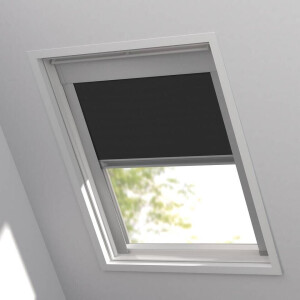 25% korting - Leen Bakker - Fenstr Dakraamrolgordijn Hamburg Verduisterend - (15061) - Polyester - Zwart - 120x10x10 Cm