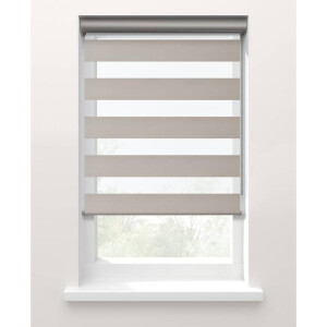 Leen Bakker - Fenstr Duo Rolgordijn Nice Lichtdoorlatend - Zand (25038) - Polyester - Beige - 120x10x10 Cm